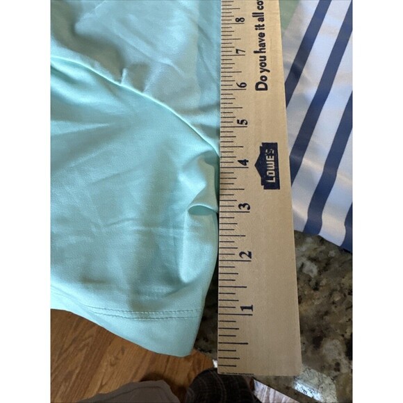 Coastal Cotton Performance Polo Shirt Mens Medium Blue Striped Golf - Picture 9 of 9